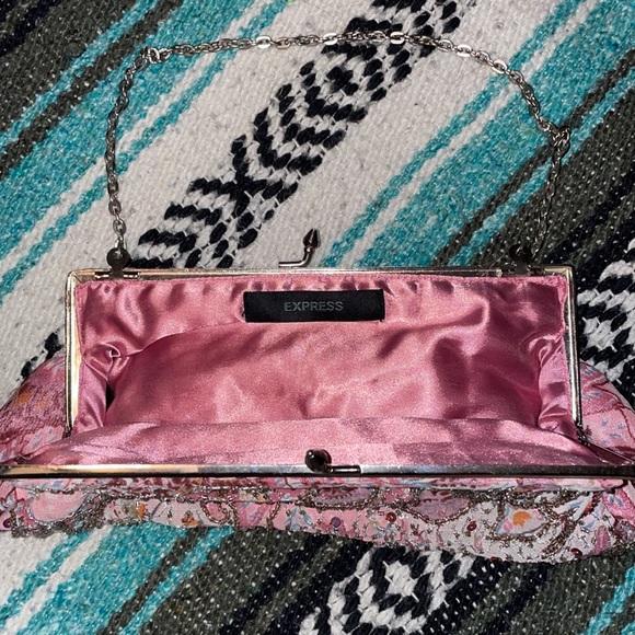 EXPRESS PINK PRINTED BAG Y2K - Picture 3 of 3